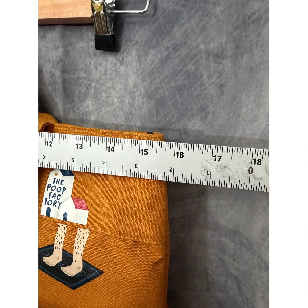 TA.THA.TA Mustard Yellow Canvas Convertible Backpack Tote Bag Poop Factory Patch